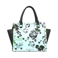 Load image into Gallery viewer, Black and blue, leather shoulder handbag