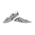 Load image into Gallery viewer, Dark Heart, Women's Classic Canvas Low Top Sneakers