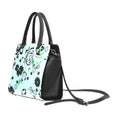 Load image into Gallery viewer, Black and blue, leather shoulder handbag