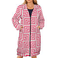 Load image into Gallery viewer, Red Maze, zip up long hoodie