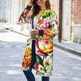 Load image into Gallery viewer, Sun glow, zip up long hoodie