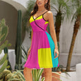 Load image into Gallery viewer, Eighties stripe, elegant strap dress
