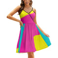 Load image into Gallery viewer, Eighties stripe, elegant strap dress