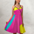 Load image into Gallery viewer, Eighties stripe, elegant strap dress