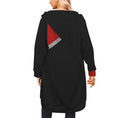 Load image into Gallery viewer, Red stripe, zip up long hoodie