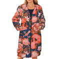 Load image into Gallery viewer, Skull flowers, zip up long hoodie