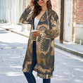 Load image into Gallery viewer, Gold Boa, zip up long hoodie