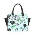Load image into Gallery viewer, Black and blue, leather shoulder handbag