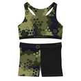Load image into Gallery viewer, Geometric Camo, Shorts and Sports Bra Full Set