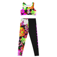 Load image into Gallery viewer, Neon Flowers, Leggings and Sports Bra Full Set