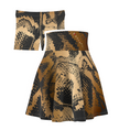 Load image into Gallery viewer, Gold Boa, Skort Set