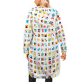 Load image into Gallery viewer, Shapes and colors, zip up long hoodie