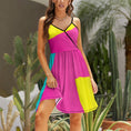 Load image into Gallery viewer, Eighties stripe, elegant strap dress