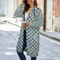 Load image into Gallery viewer, Hounds plaid, zip up long hoodie