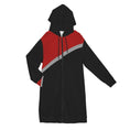 Load image into Gallery viewer, Red stripe, zip up long hoodie
