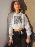 Load image into Gallery viewer, Vintage Ads, Lightweight Crop Hoodie