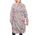 Load image into Gallery viewer, Tilted quilt, zip up long hoodie