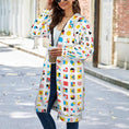 Load image into Gallery viewer, Shapes and colors, zip up long hoodie