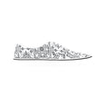 Load image into Gallery viewer, Mosaic BW, Men's Classic Canvas Low Top Sneakers