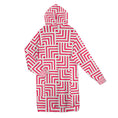 Load image into Gallery viewer, Red Maze, zip up long hoodie