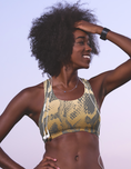 Load image into Gallery viewer, Gold Boa, Leggings and Sports Bra Full Set