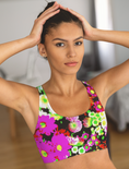 Load image into Gallery viewer, Neon Flowers, Shorts and Sports Bra Full Set