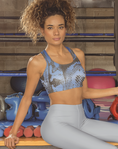 Load image into Gallery viewer, Cool Azul, Seamless Sports Bra