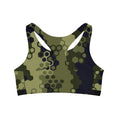 Load image into Gallery viewer, Geometric Camo, Seamless Sports Bra