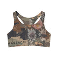 Load image into Gallery viewer, Camo Flowers, Seamless Sports Bra
