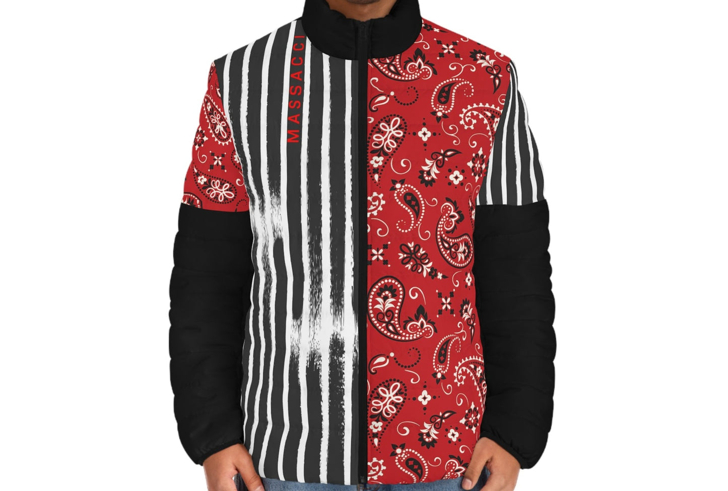 Zebra Bandana Puffer Jacket