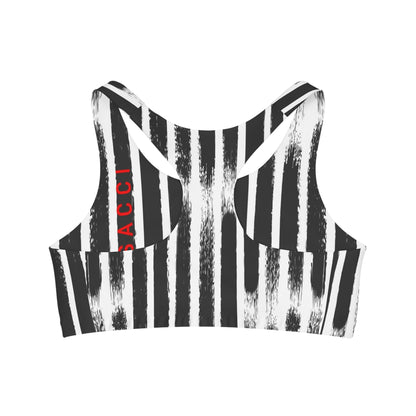 Zebra Stripes, Seamless Sports Bra