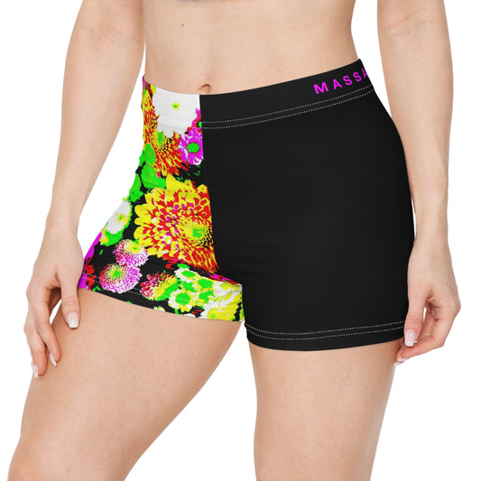Neon Flowers, Workout Shorts