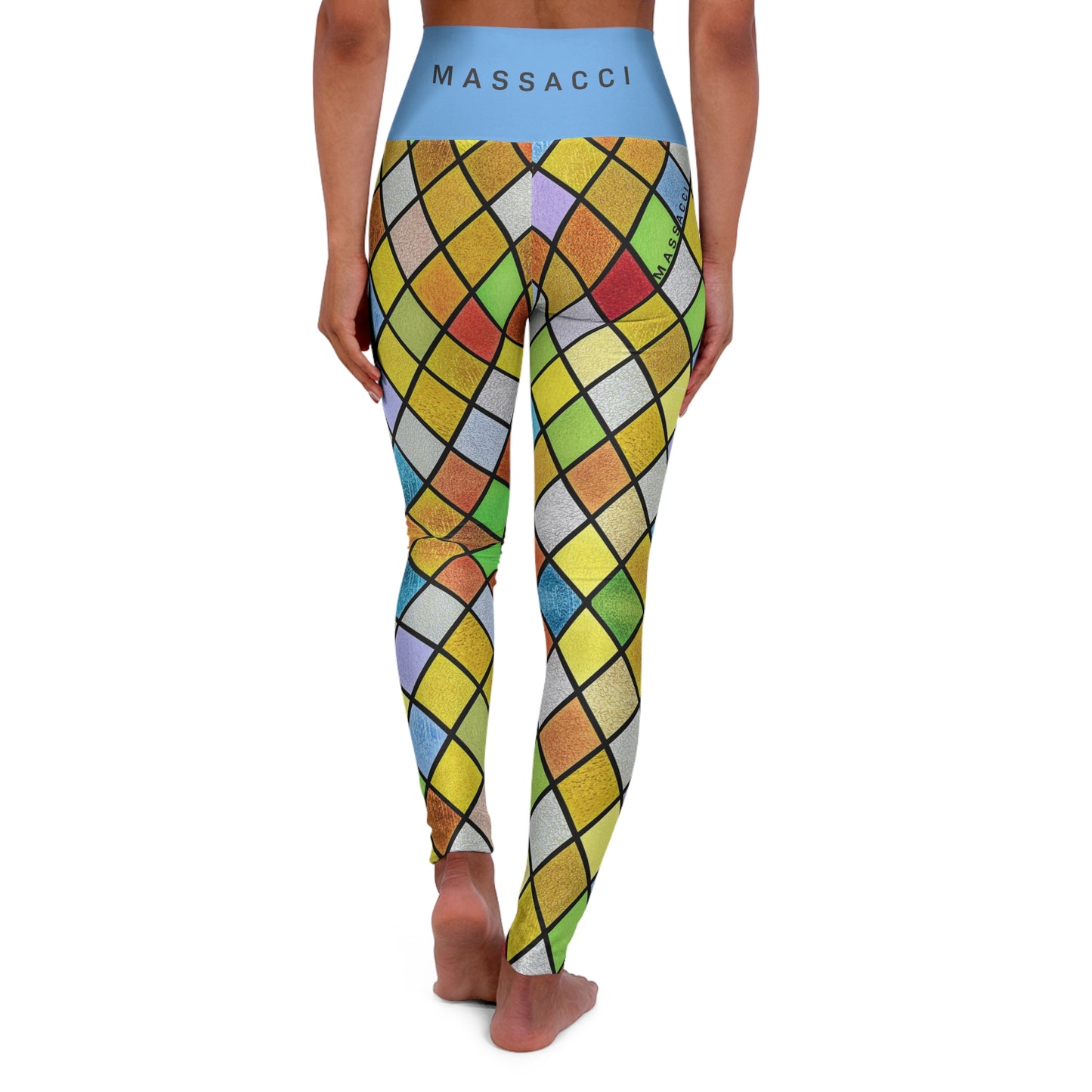 Stained Glass, High Waisted Sculpting Leggings
