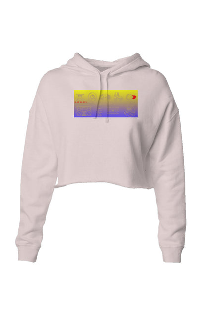 Tapes and Skates, Lightweight Crop Hoodie