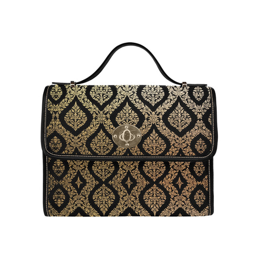 Gold leaf, canvas purse