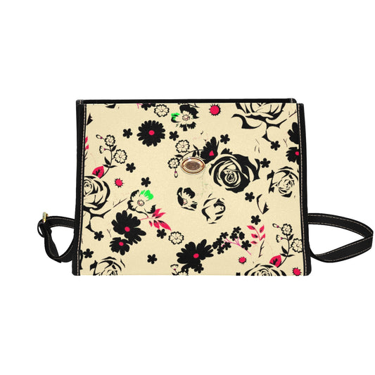 Black and Tan, canvas purse