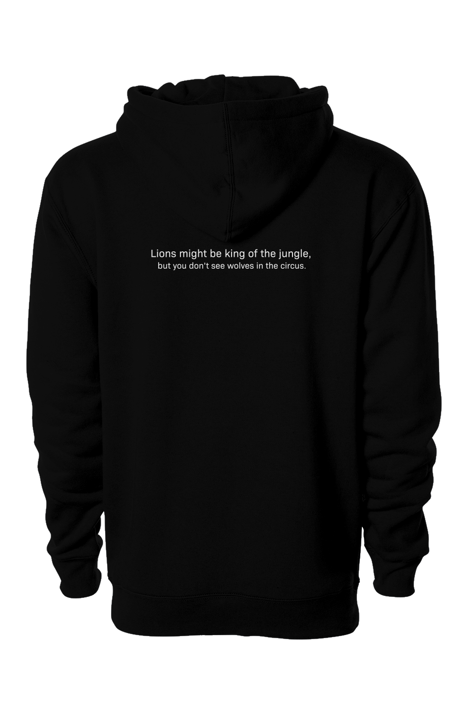 Clothing for wolves, heavyweight pullover hoodie