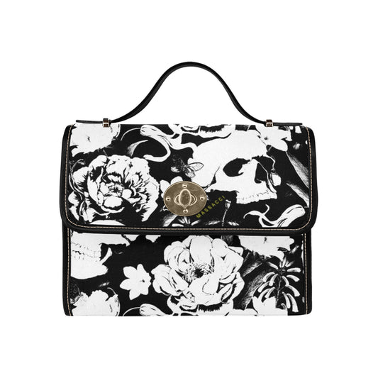 Skull Garden, canvas purse