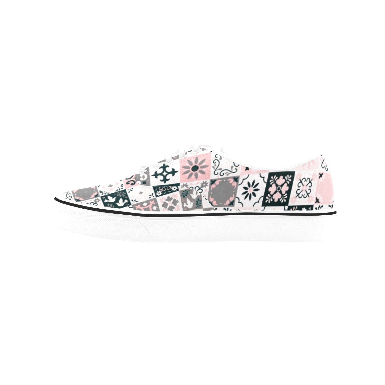Doves and Daggers, Women's Classic Canvas Low Top Sneakers