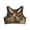 Load image into Gallery viewer, Gold Boa, Seamless Sports Bra
