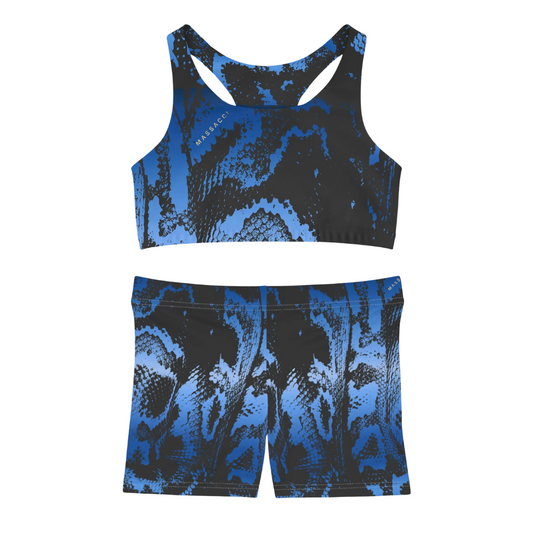 Cool Azul, Shorts and Sports Bra Full Set
