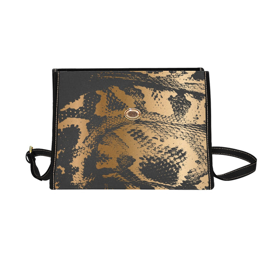 Gold Boa, canvas purse