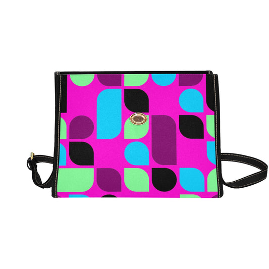 Pink and pastel, canvas purse