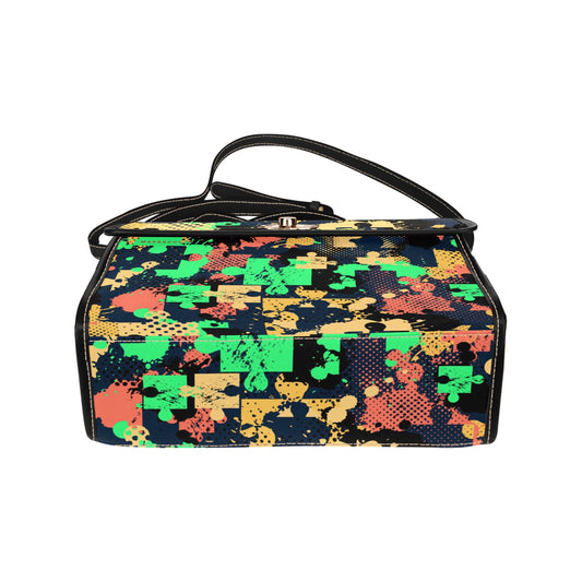 Puzzle pieces, canvas purse