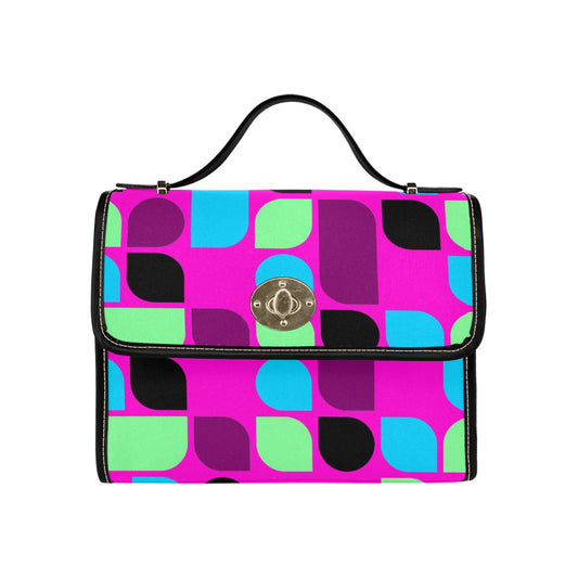 Pink and pastel, canvas purse