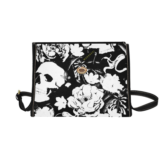 Skull Garden, canvas purse