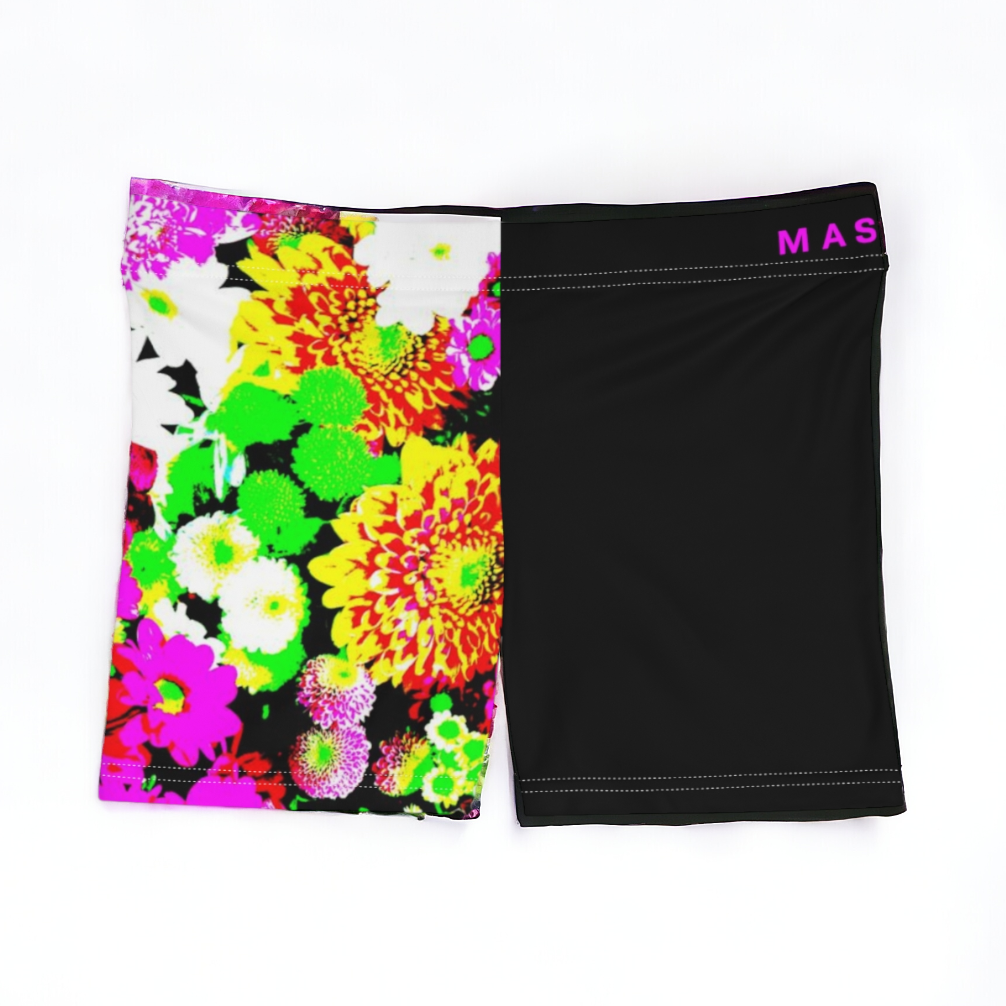 Neon Flowers, Workout Shorts