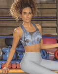Load image into Gallery viewer, Cool Azul, Seamless Sports Bra
