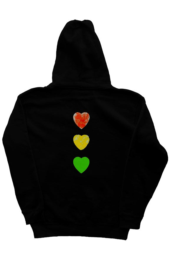 Green Means Go, heavyweight pullover hoodie