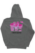Load image into Gallery viewer, Chickens, heavyweight pullover hoodie
